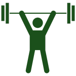 Icono de un hombre levantando pesas